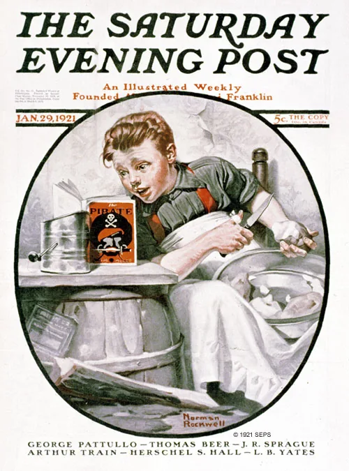 Saturday Evening Post Cover, 29 January 1921 by Norman Rockwell